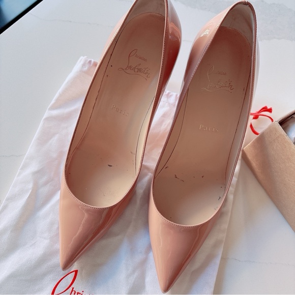 Louboutin Kate 85 Heel in Patent Blush - Picture 3 of 11